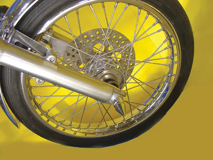 Colony Chrome Front Axle Cover Set Pike Style for Harley Davidson FLT (Set of 2) by Colony
