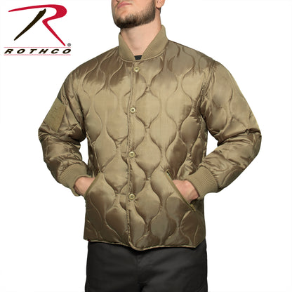 Rothco Quilted Woobie Jacket in Coyote Brown, Size Small