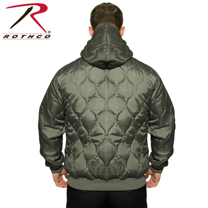 Rothco Quilted Woobie Hooded Sweatshirt Olive Drab Size Large