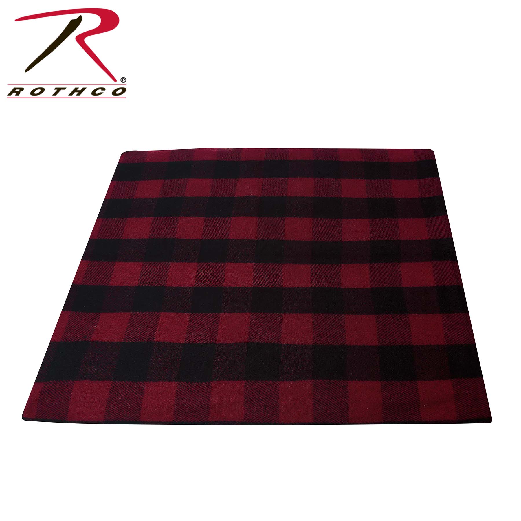 Rothco Plaid Wool Blanket 62 x 80 inches in Red Plaid – Durable Outdoor Military-Style Blanket for Camping and Emergencies