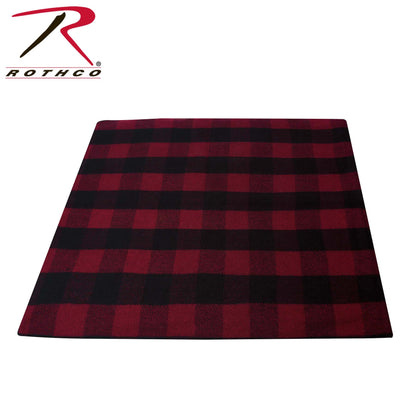 Rothco Plaid Wool Blanket 62 x 80 inches in Red Plaid – Durable Outdoor Military-Style Blanket for Camping and Emergencies