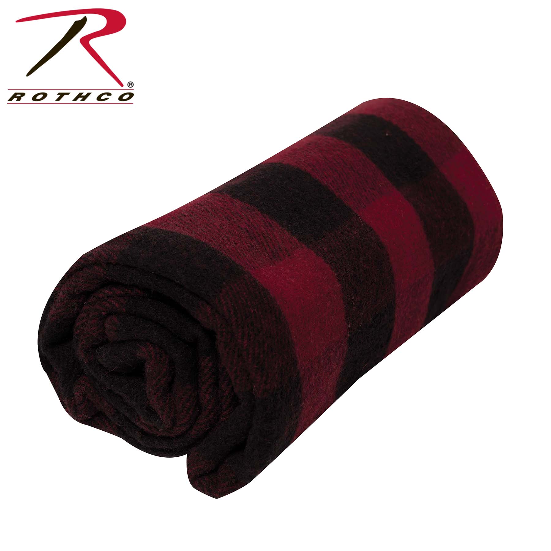 Rothco Plaid Wool Blanket 62 x 80 inches in Red Plaid – Durable Outdoor Military-Style Blanket for Camping and Emergencies