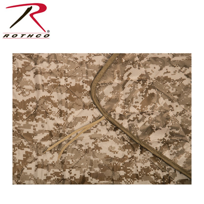 Rothco G.I. Type Camo Poncho Liner Desert Digital Camo - Versatile Cold Weather Insulation Blanket