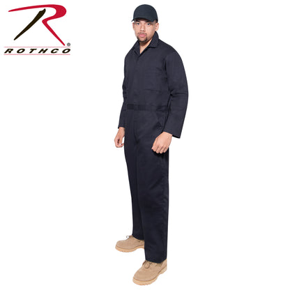 Rothco Workwear Coverall in Midnight Navy Blue, Size M - Durable and Professional Workwear