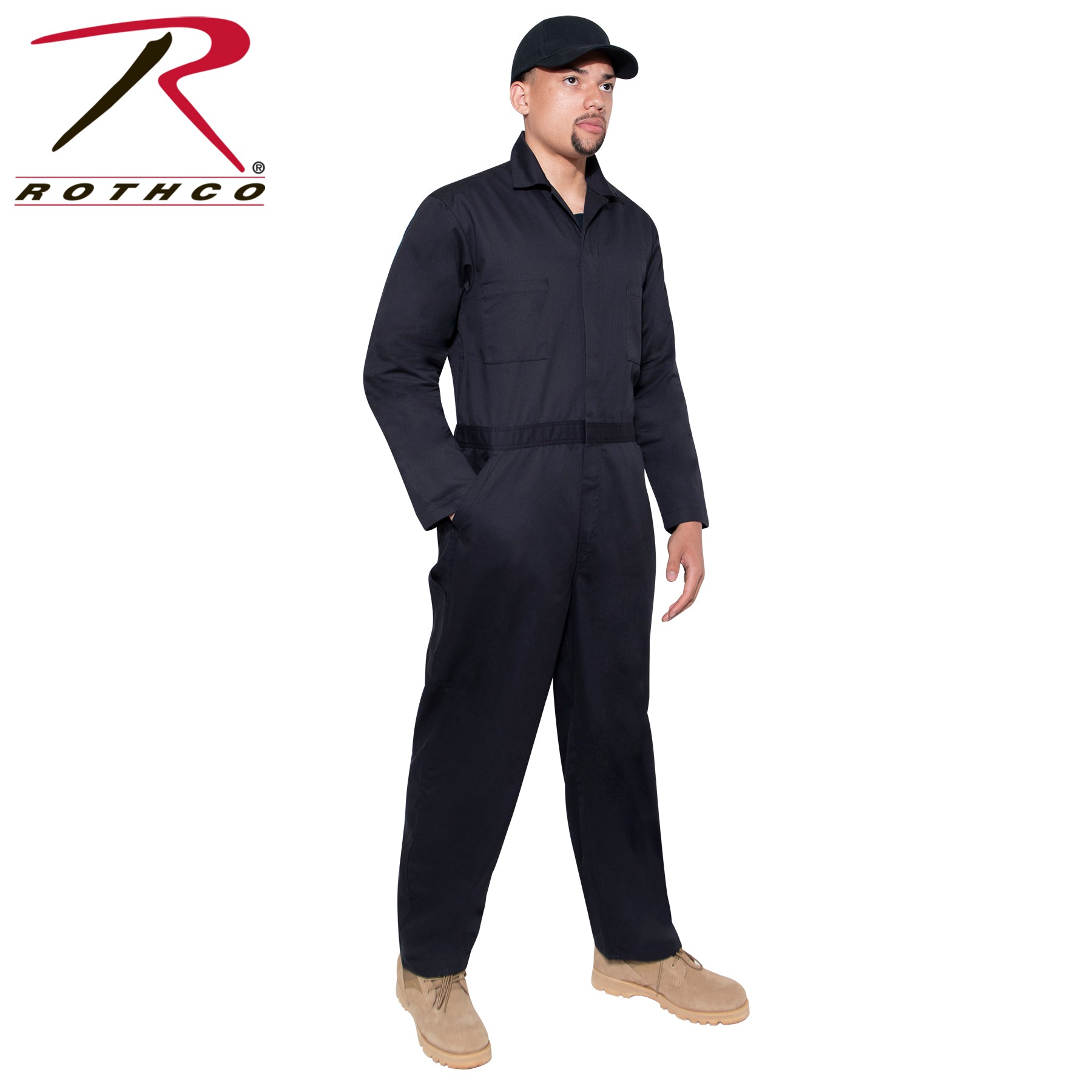 Rothco Workwear Coverall in Midnight Navy Blue, Size M - Durable and Professional Workwear