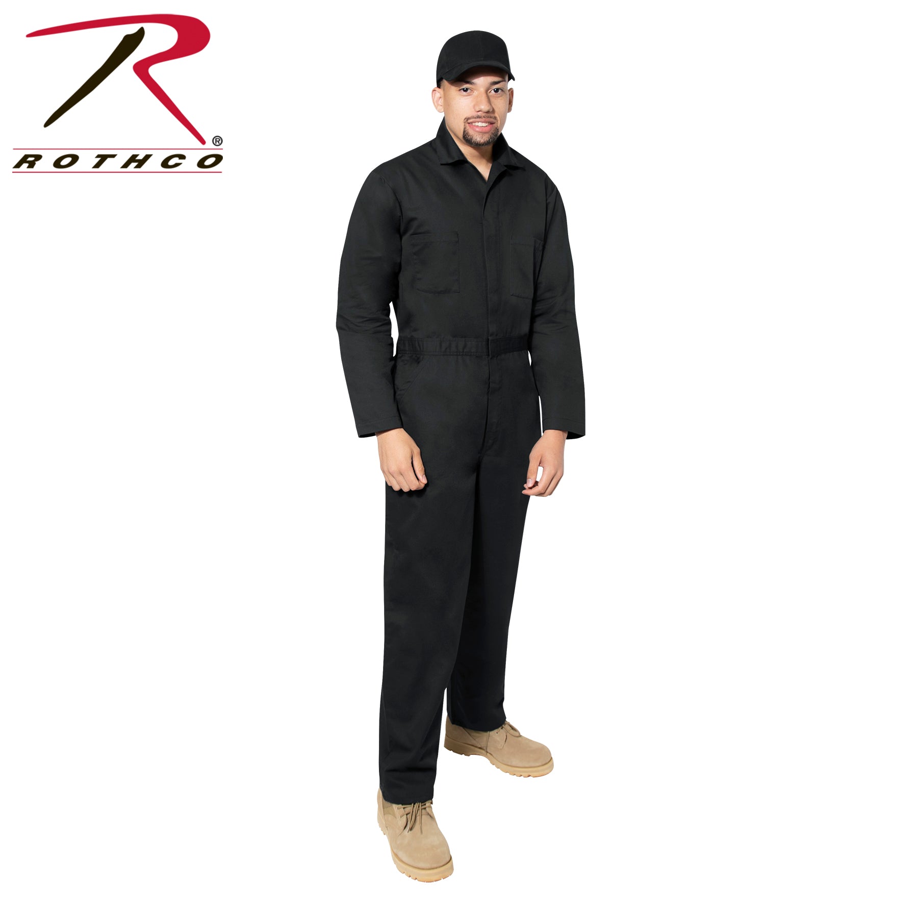 Rothco Workwear Coverall in Black, Size Medium – Durable and Lightweight Workwear for Professionals