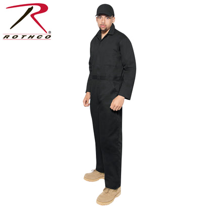 Rothco Workwear Coverall Black Size Large – Durable Lightweight Workwear for Professionals