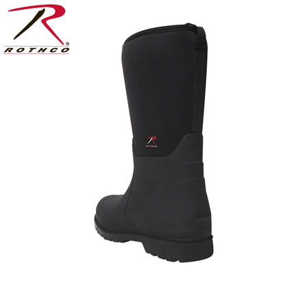 Rothco Waterproof Rubber Boots - Black, Size 13 - 14.5 Inch Height