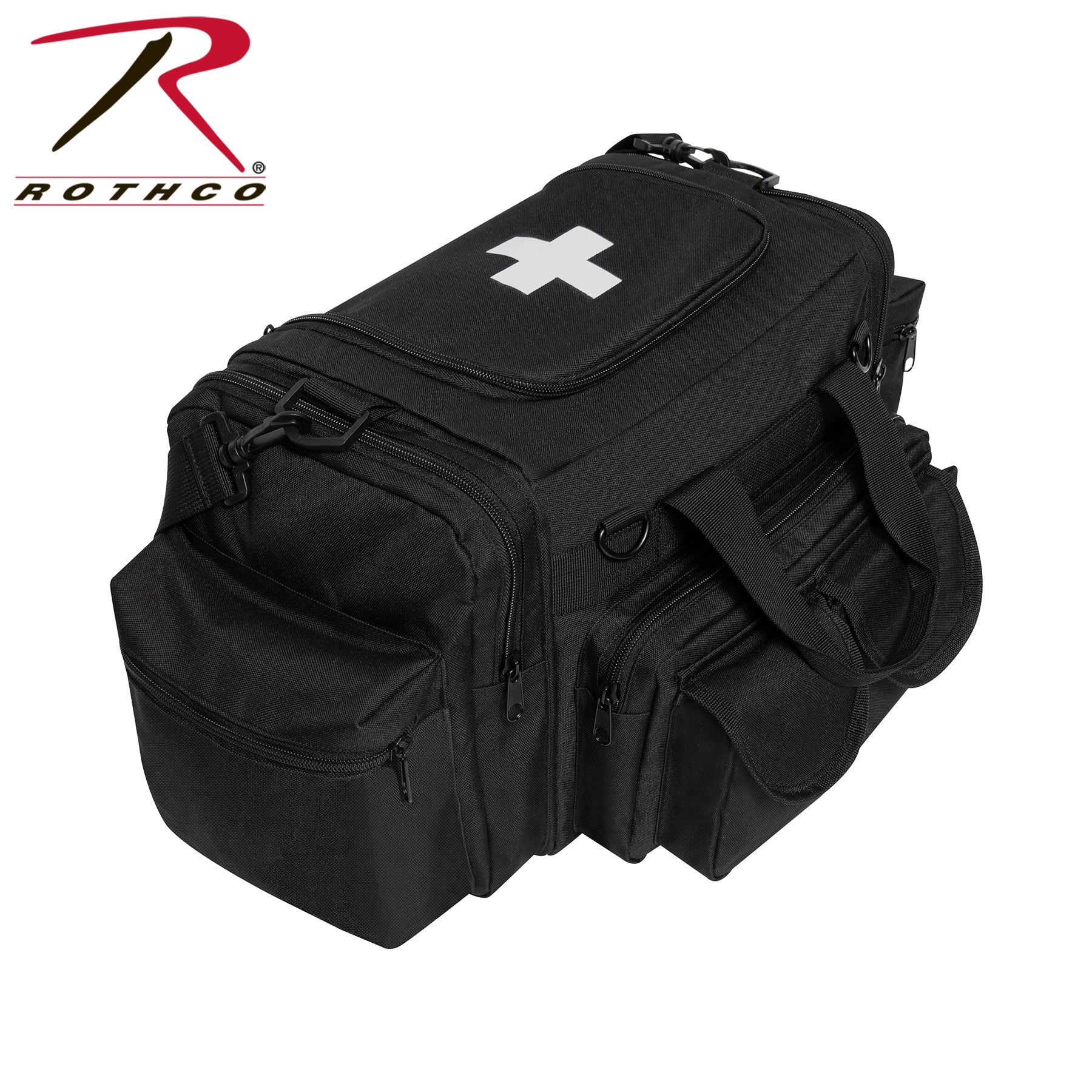 Rothco EMT Bag Black – Durable First Responder Organizer with Multiple Pockets and Removable Compartments