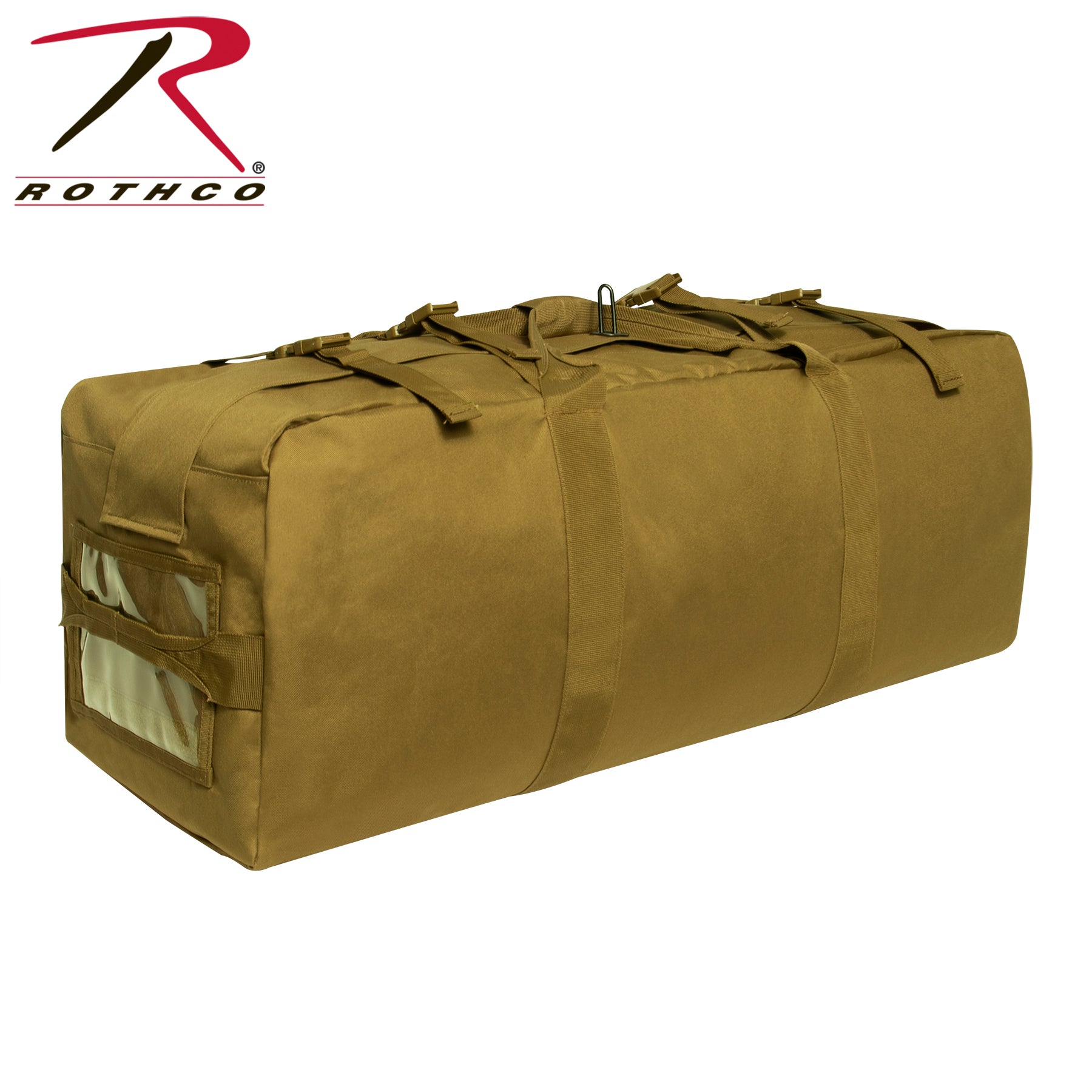 Rothco Enhanced Duffle Bag in Coyote Brown – 76L Capacity Tactical Gear Storage
