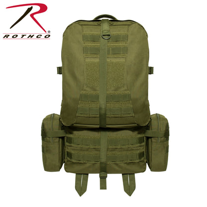 Rothco Global Assault Pack Olive Drab – Tactical Military Backpack with 18 MOLLE Rows and 25-Inch Capacity