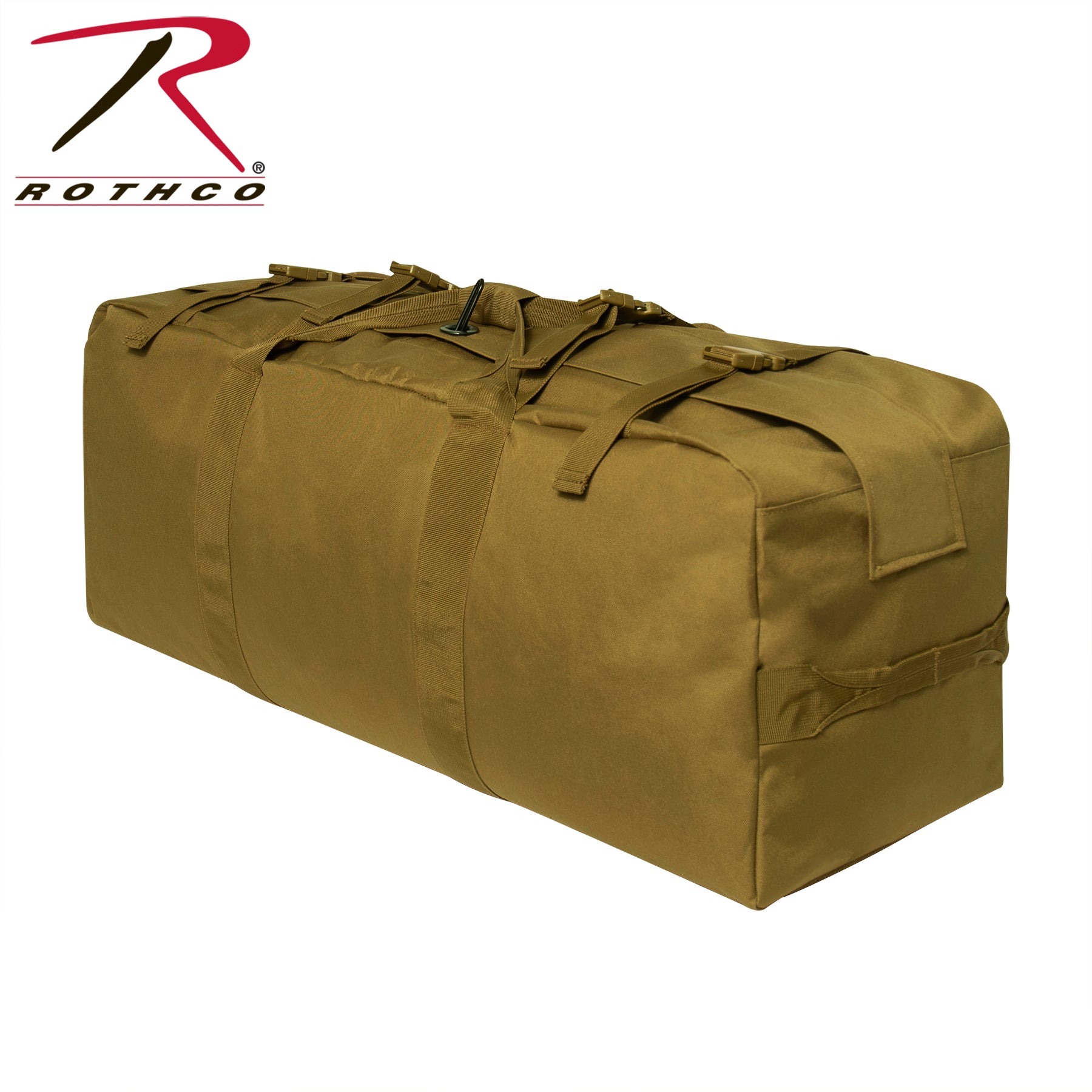 Rothco Enhanced Duffle Bag in Coyote Brown – 76L Capacity Tactical Gear Storage