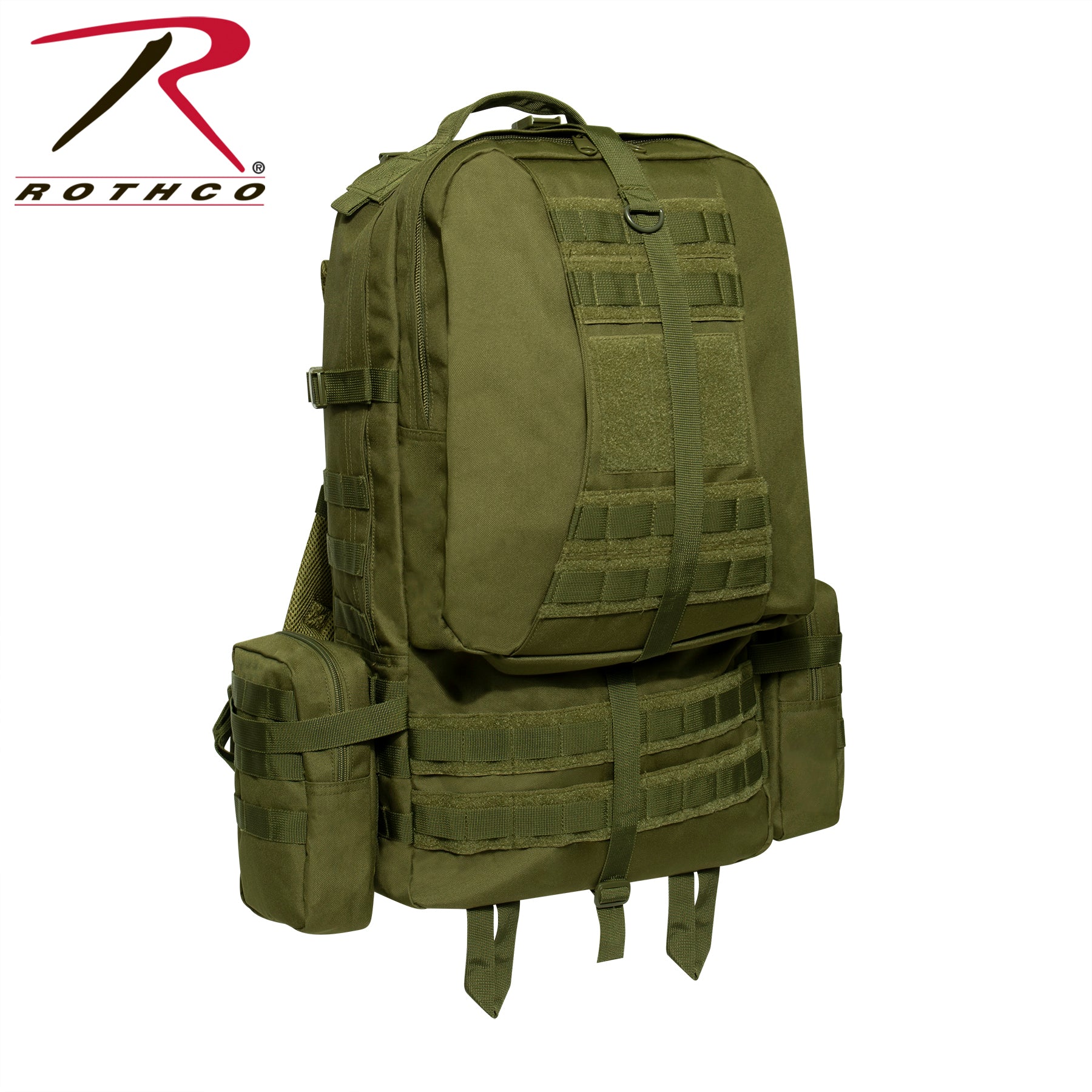 Rothco Global Assault Pack Olive Drab – Tactical Military Backpack with 18 MOLLE Rows and 25-Inch Capacity