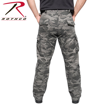 Rothco Vintage Paratrooper Cargo Fatigue Pants in Black Camo, Size Small