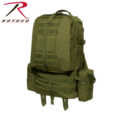Rothco Global Assault Pack Olive Drab – Tactical Military Backpack with 18 MOLLE Rows and 25-Inch Capacity