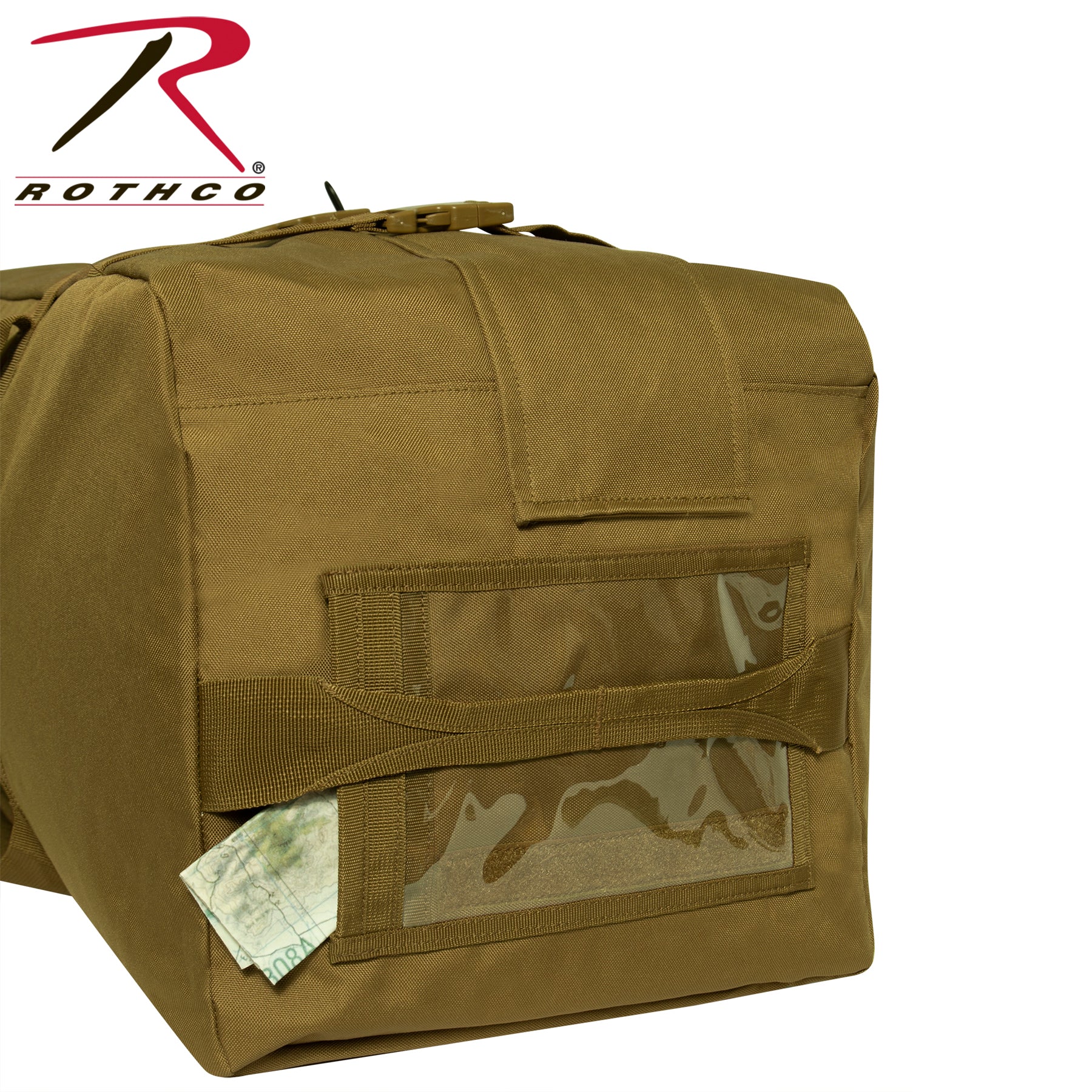 Rothco Enhanced Duffle Bag in Coyote Brown – 76L Capacity Tactical Gear Storage