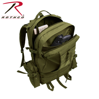 Rothco Global Assault Pack Olive Drab – Tactical Military Backpack with 18 MOLLE Rows and 25-Inch Capacity
