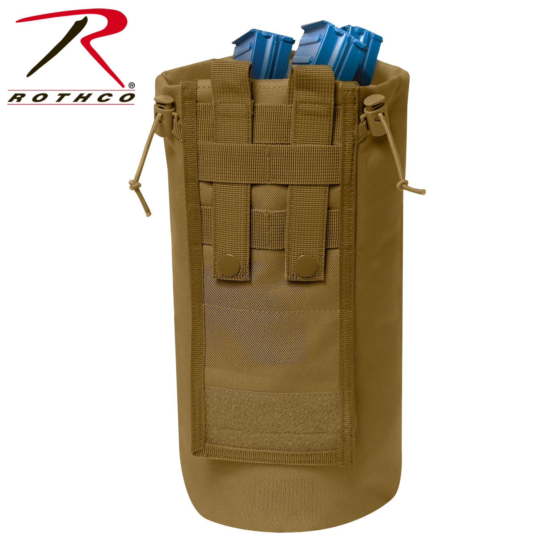 Rothco XL Roll-Up Utility Dump Pouch Coyote Brown – MOLLE Compatible Storage Solution