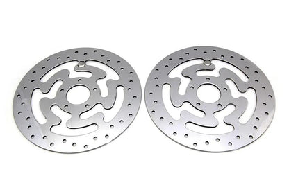 Duro Front Brake Disc Set Polished Stainless Steel for Harley Davidson FLHR (2008-2017) by Duro