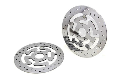 Duro Front Brake Disc Set Polished Stainless Steel for Harley Davidson FLHR (2008-2017) by Duro