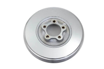 V-Twin Finned Chrome Front Brake Drum for Harley Davidson FL Models by V-Twin