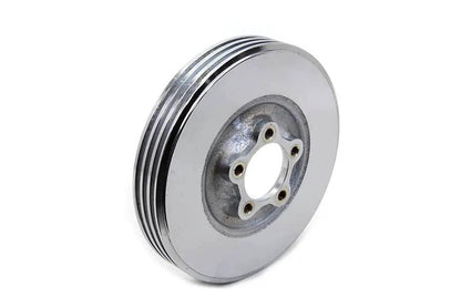 V-Twin Finned Chrome Front Brake Drum for Harley Davidson FL Models by V-Twin