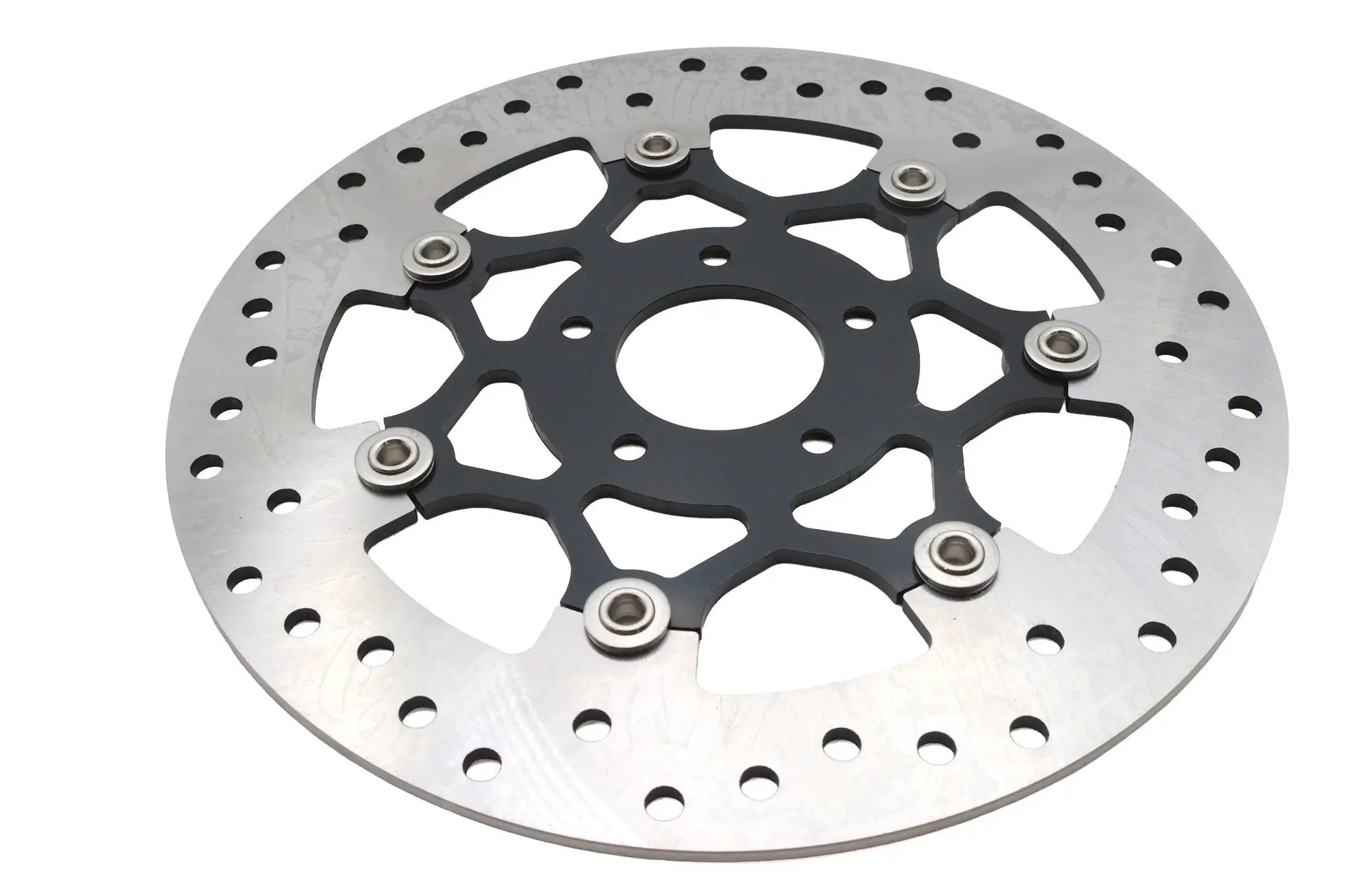 V-Twin Floating Stainless Steel & Black 11.8 inch Front Brake Disc for Harley Davidson XL and FLST by V-Twin