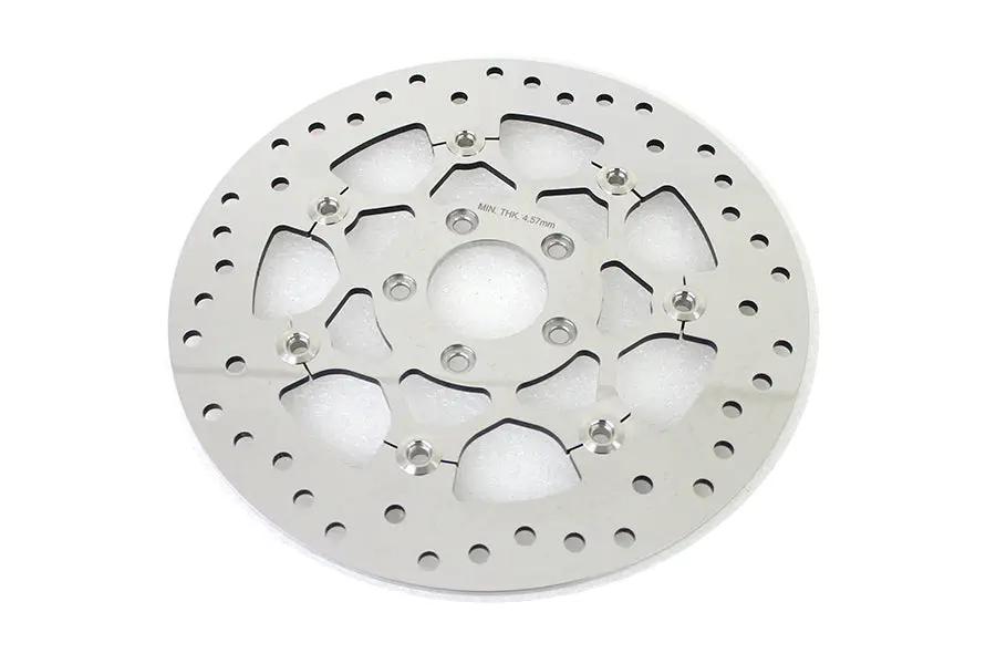 V-Twin 78524P Floating Stainless Steel Mirror Polished 11.8 inch Front Brake Disc for Harley Davidson XL and FLST by V-Twin