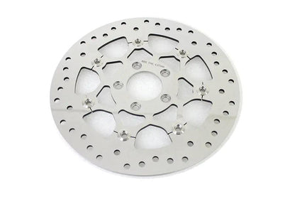 V-Twin 78524P Floating Stainless Steel Mirror Polished 11.8 inch Front Brake Disc for Harley Davidson XL and FLST by V-Twin