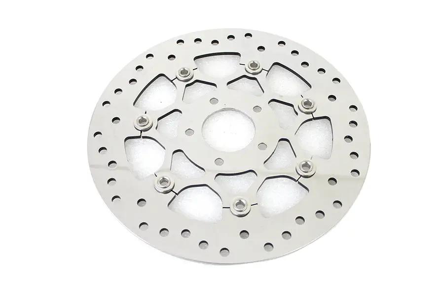 V-Twin 78524P Floating Stainless Steel Mirror Polished 11.8 inch Front Brake Disc for Harley Davidson XL and FLST by V-Twin