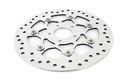 V-Twin 78524P Floating Stainless Steel Mirror Polished 11.8 inch Front Brake Disc for Harley Davidson XL and FLST by V-Twin