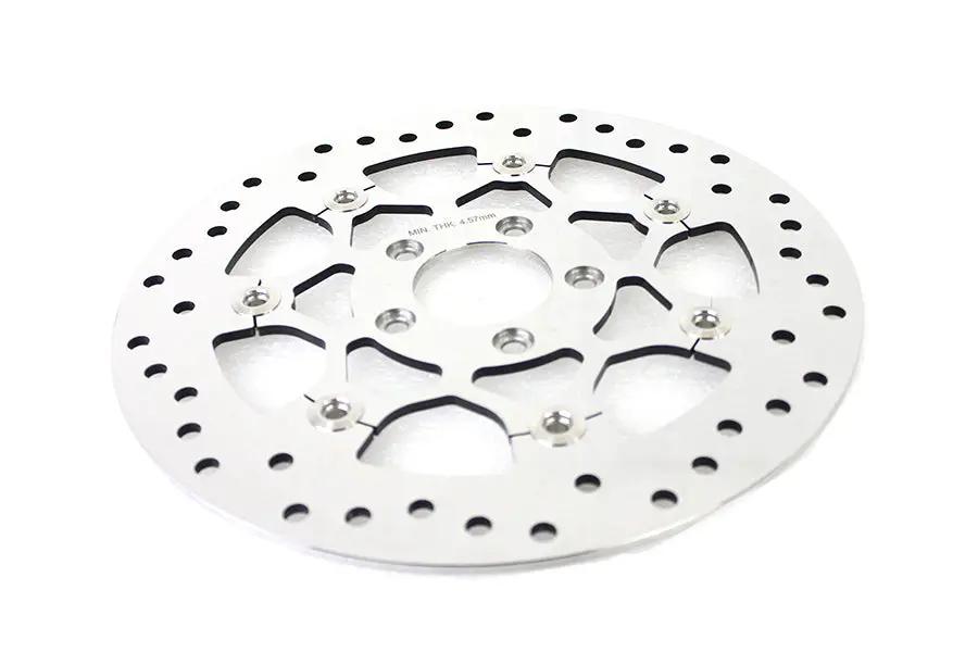 V-Twin 78524P Floating Stainless Steel Mirror Polished 11.8 inch Front Brake Disc for Harley Davidson XL and FLST by V-Twin