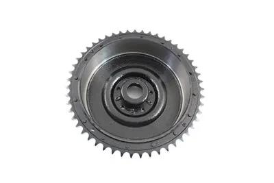V-Twin Cast Rear Mechanical Brake Drum for Harley Davidson EL Models - Black by V-Twin