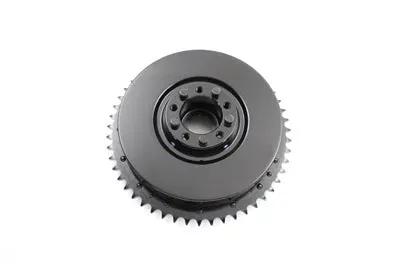 V-Twin Cast Rear Mechanical Brake Drum for Harley Davidson EL Models - Black by V-Twin