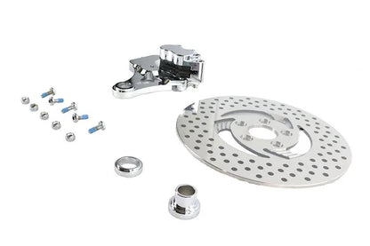 V-Twin Chrome Rear 4 Piston Caliper and 11-1/2 Inch Disc Kit for Harley Davidson FXST by V-Twin