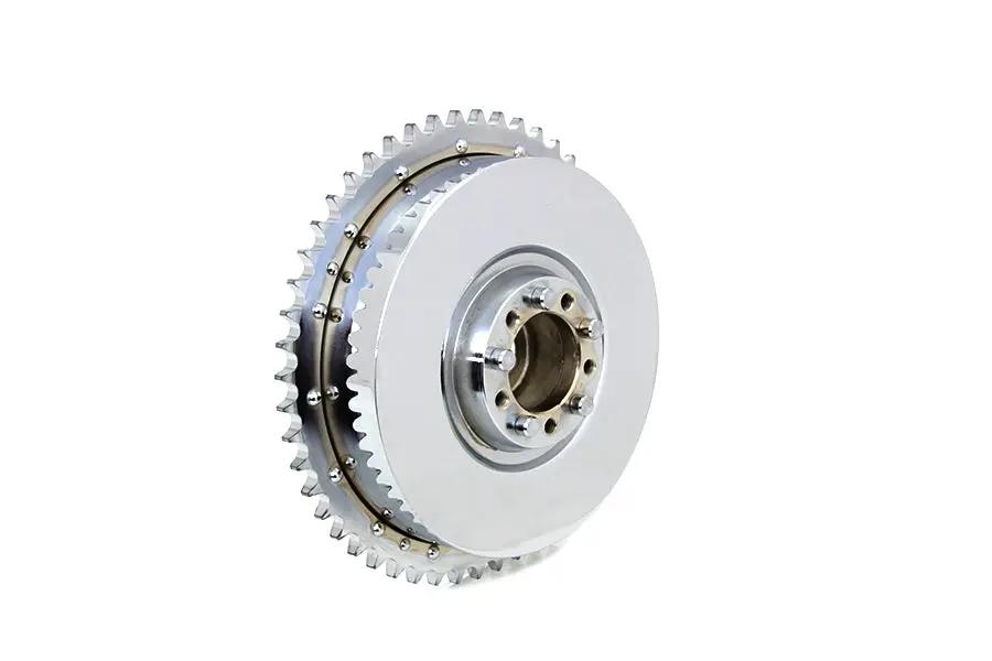 V-Twin Cast Rear Mechanical Brake Drum Chrome for Harley Davidson EL Models by V-Twin