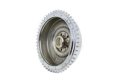 V-Twin Cast Rear Mechanical Brake Drum Chrome for Harley Davidson EL Models by V-Twin