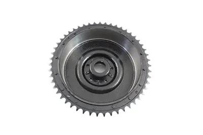 V-Twin 13457B Black Rear Hydraulic Brake Drum with Sprocket for Harley Davidson FL Models by V-Twin
