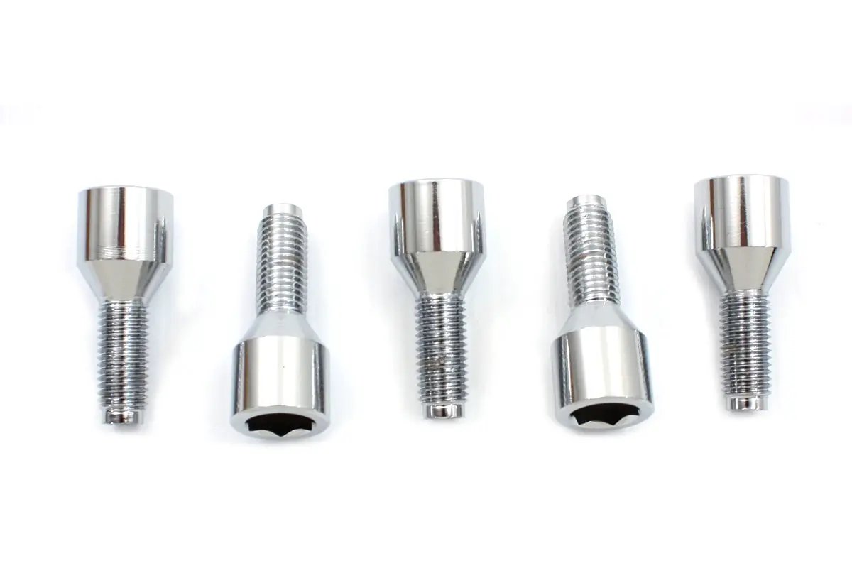 V-Twin Chrome Brake Drum Wheel Lug Set for Harley Davidson UL Models – Part #02685 by V-Twin