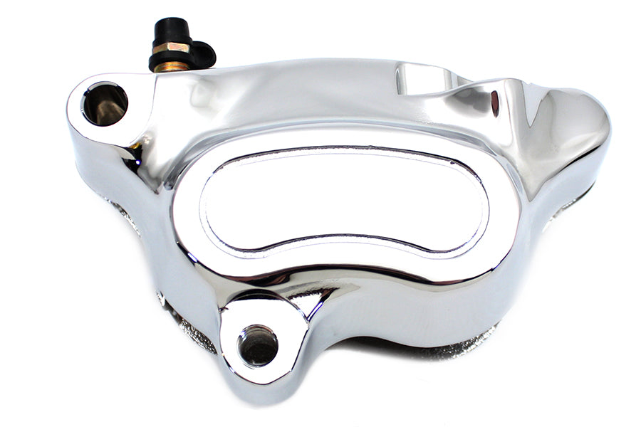 Edart Chrome Front 4 Piston Left Side Caliper for Harley Davidson FXST & FLST Models - Part 84411