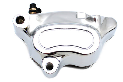 Edart Chrome Front 4 Piston Left Side Caliper for Harley Davidson FXST & FLST Models - Part 84411