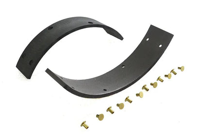 Duro Rear Brake Shoe Linings with Rivets for Harley Davidson UL (1938-1947) by Duro