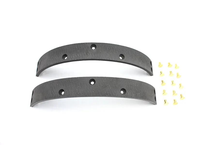 Duro OEM Rear Brake Shoe Linings with Rivets for Harley Davidson XL (1954-1963) by Duro