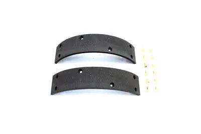 Duro Front Brake Shoe Linings with Rivets for Harley Davidson XL and FX Models by Duro