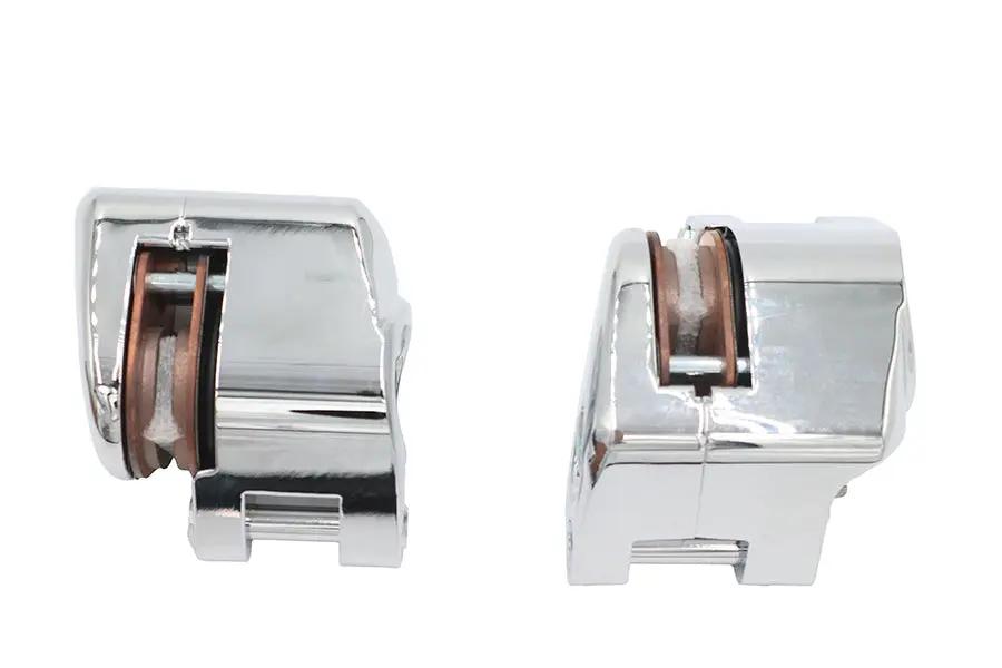 Duro Chrome 1-Piston Front Brake Caliper Set for Harley Davidson XL & FX Models by Duro