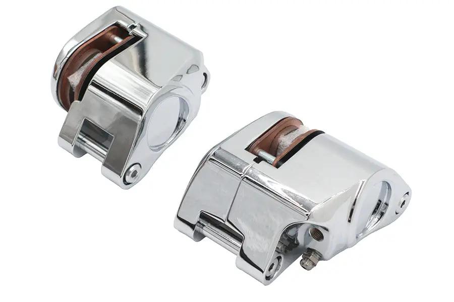 Duro Chrome 1-Piston Front Brake Caliper Set for Harley Davidson XL & FX Models by Duro