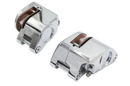 Duro Chrome 1-Piston Front Brake Caliper Set for Harley Davidson XL & FX Models by Duro