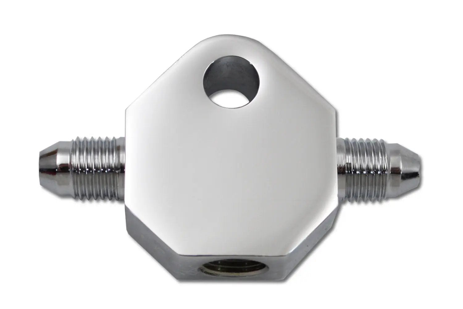 Edart Chrome Steel Brake Line Tee with 5/16-Inch Mounting Hole and 1/8-Inch-27 NPT Center Thread by Edart