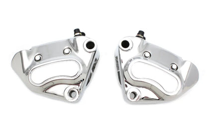 Edart Chrome Front 4 Piston Caliper Set for Harley Davidson FLT (2000-2007) by Edart