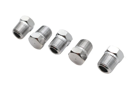 Edart Chrome Brake Line Tee Plug - 3/8 inch -24 Thread for Brake Line Fittings by Edart